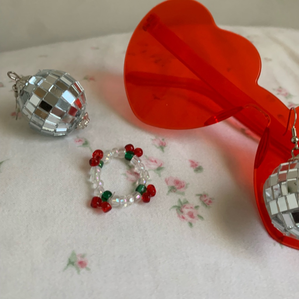 Cherry Beaded Ring